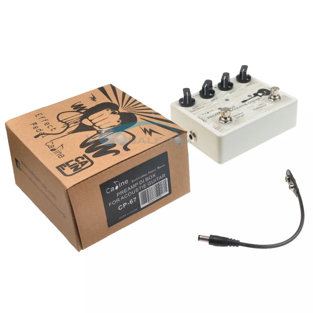 DI Box para Guitarra Acústica Caline CP-67 – Pedal de Efeito com True Bypass, 9V - Pedais
