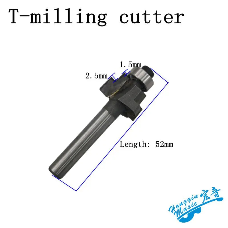 Ferramenta de Corte para Inlay de Guitarra - T-knife com Broca de Fresagem e Mandril 635 para Fabricação de instrumentos - Ferramentas