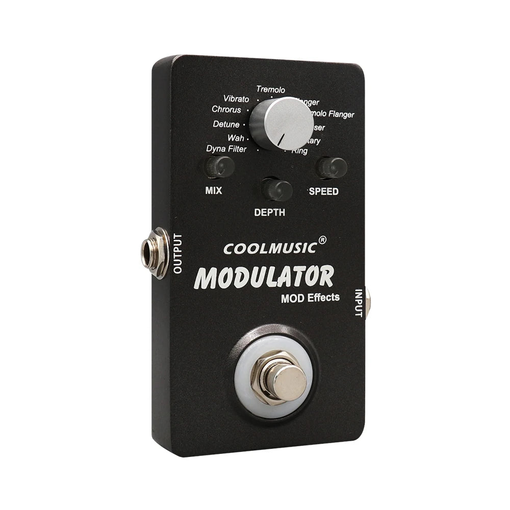 Pedal Multiefeitos para Guitarra COOLMUSIC - Compressor, Modulação Digital, Wah, Reverb, Chorus, Flanger, Phaser e Vibrato - Pedais Multiefeitos
