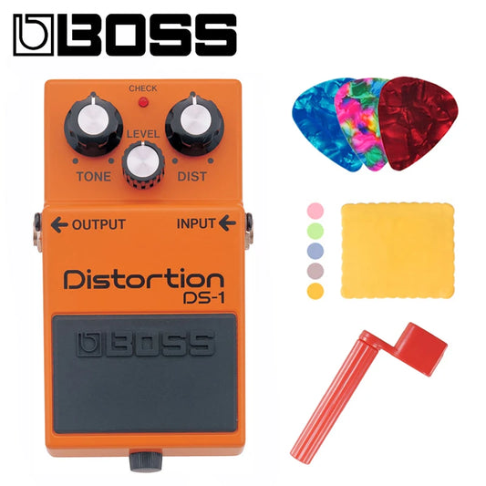 Pedal Distortion BOSS DS-1 - Efeitos de Distortion para Guitarra, Baixo e Teclado com Controles de Distortion, Level e Tone - Pedais