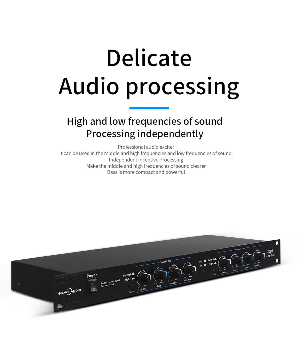 Processador de Áudio GAX-3000 Exciter - Gestão de Caixas de Som, Equipamento de Áudio Profissional para Palco - Periféricos