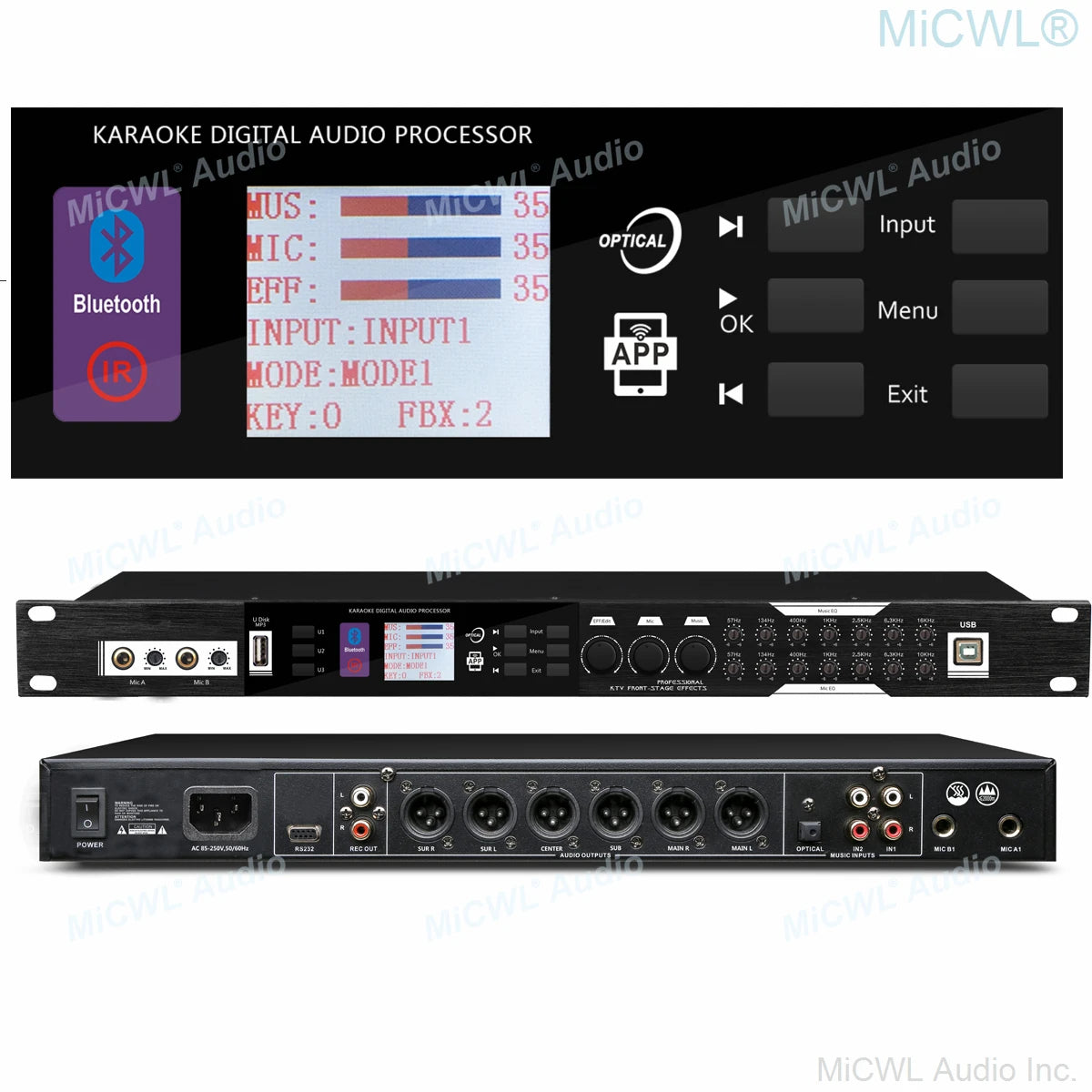 Processador de Efeitos KX220 - Processamento de Sinal Digital, Pré-Amplificadores de Microfone KX180, Software para PC e Conexão Bluetooth - Periféricos