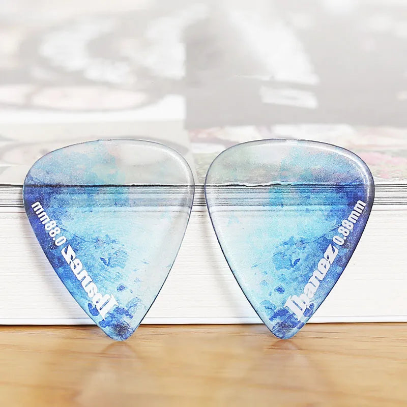 Palhetas de Guitarra Ibanez Série Kaleidoscope - Plectros Transparentes 1.0/1.2 mm - Acessórios Cordas