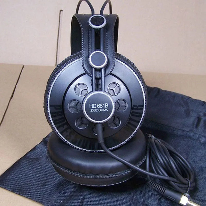 Fones de Ouvido Profissionais Superlux HD681B Semi-Abertos - Monitoramento Estéreo Dinâmico Hi-Fi com Cancelamento de Ruído para DJ - Áudio e Gravação