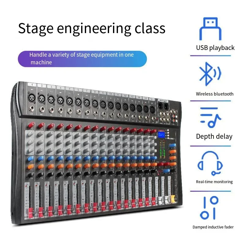 Mixer Analógico 16 Canais CT16 - Interface Digital Profissional, Efeitos - Mixers