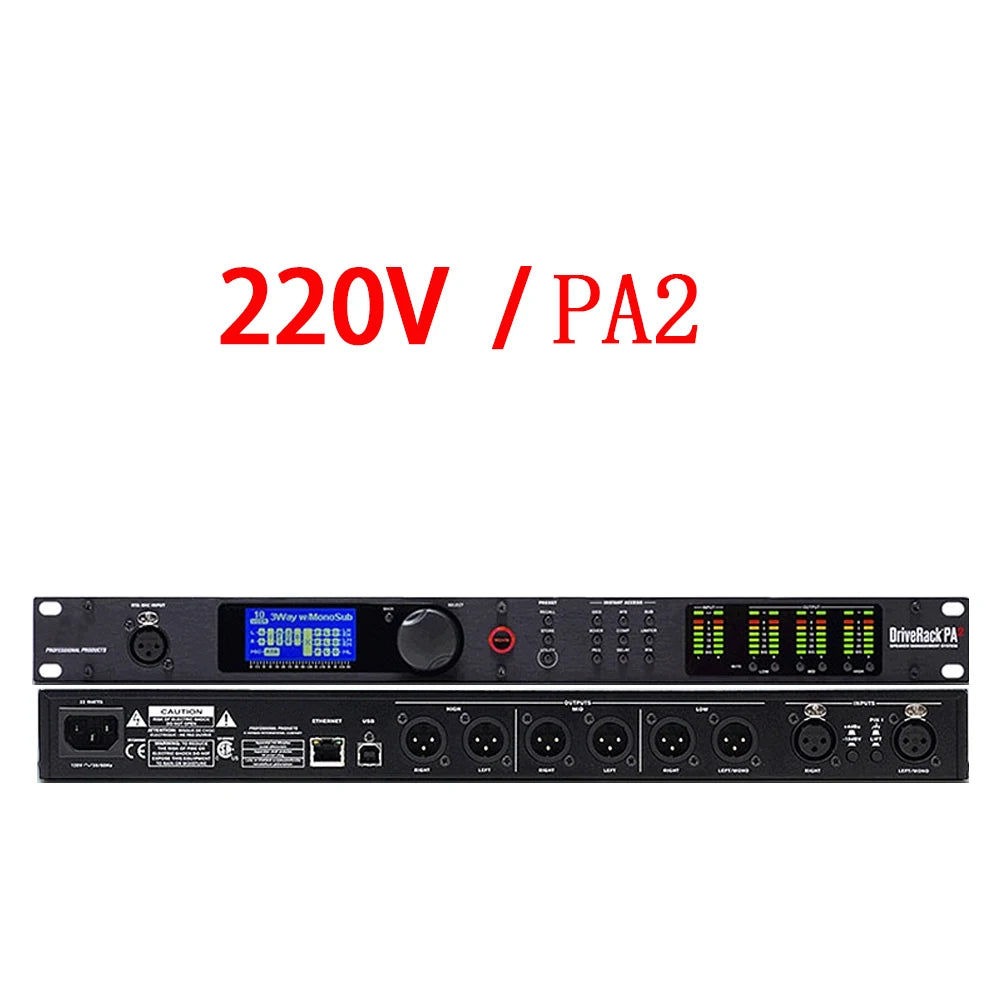 Processador de Áudio PA2 - 2 Entradas e 6 Saídas, Software Original, Driver Profissional para Rack e Processador de Caixa de Som - Periféricos