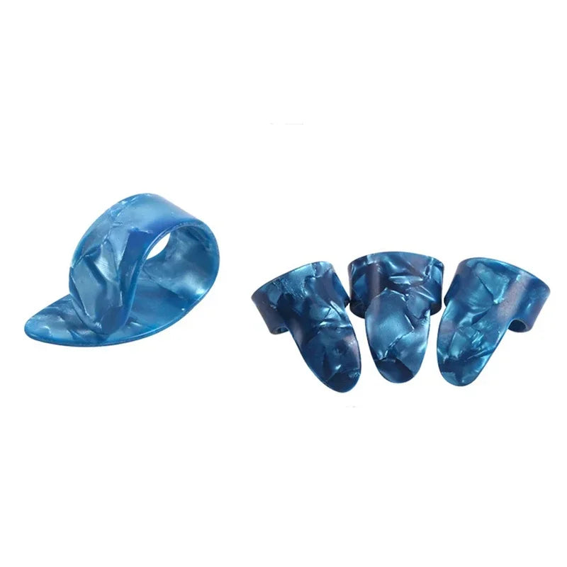 Kit com 4 Peças: 1 Polegar + 3 Palhetas de Dedo em Silicone, Protetor de Dedo para Iniciantes - Acessórios cordas