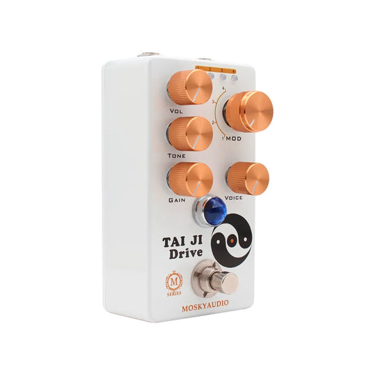 Pedal para Guitarra Overdrive MOSKYAUDIO TAI JI DRIVE - Volume/Tom/Ganho/Voice/4 Modos - Pedais