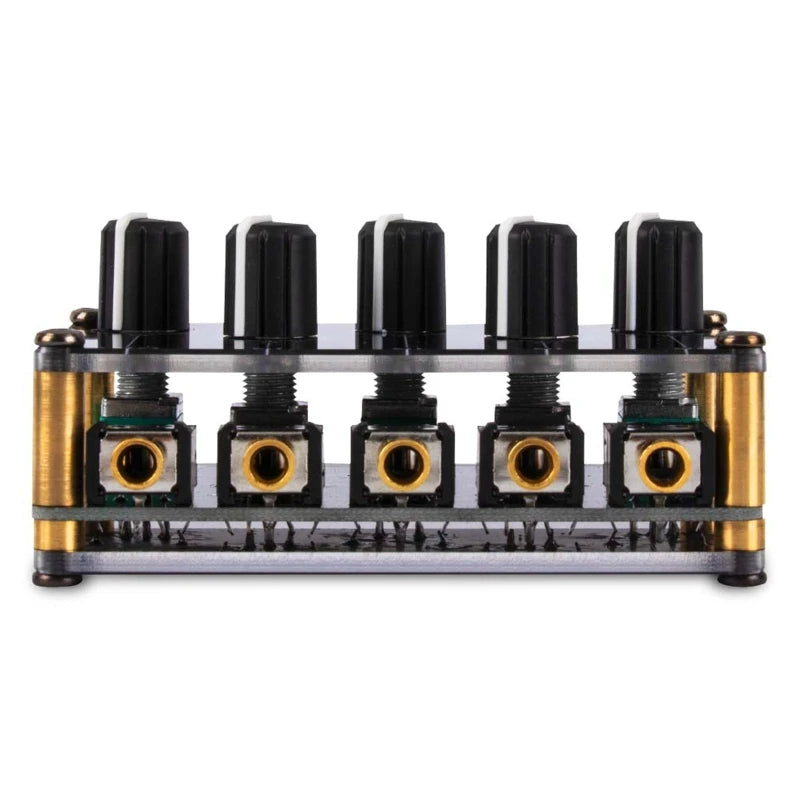 Mixer 4 Canais de Áudio Analógico Passivo Portátil - Console de Mixagem de Som Estéreo de Alta Qualidade - Mixers