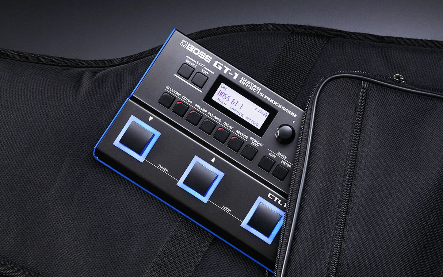 Pedal Multiefeitos Boss GT-1 - Line Selector, Roteador de Entrada/Saída e Seletor de Linha - Multiefeitos
