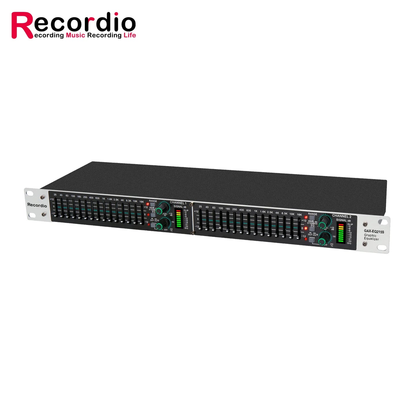 Processador de Áudio, Potência e Equalizador Gráfico Digital Ativo Balanceado Duplo GAX-EQ215S+ - 15 Bandas - Periféricos