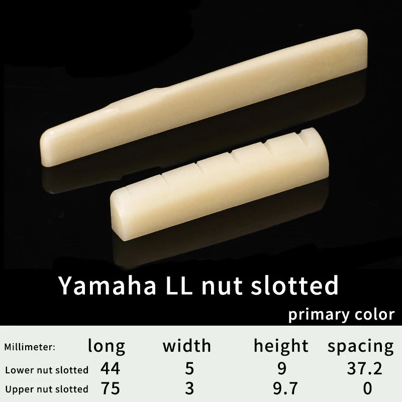 Nut para Guitarra Acústica e Clássica Wosion - Feito de Osso Bovino em Cor Natural, com Ranhuras para Trastes - Acessórios cordas