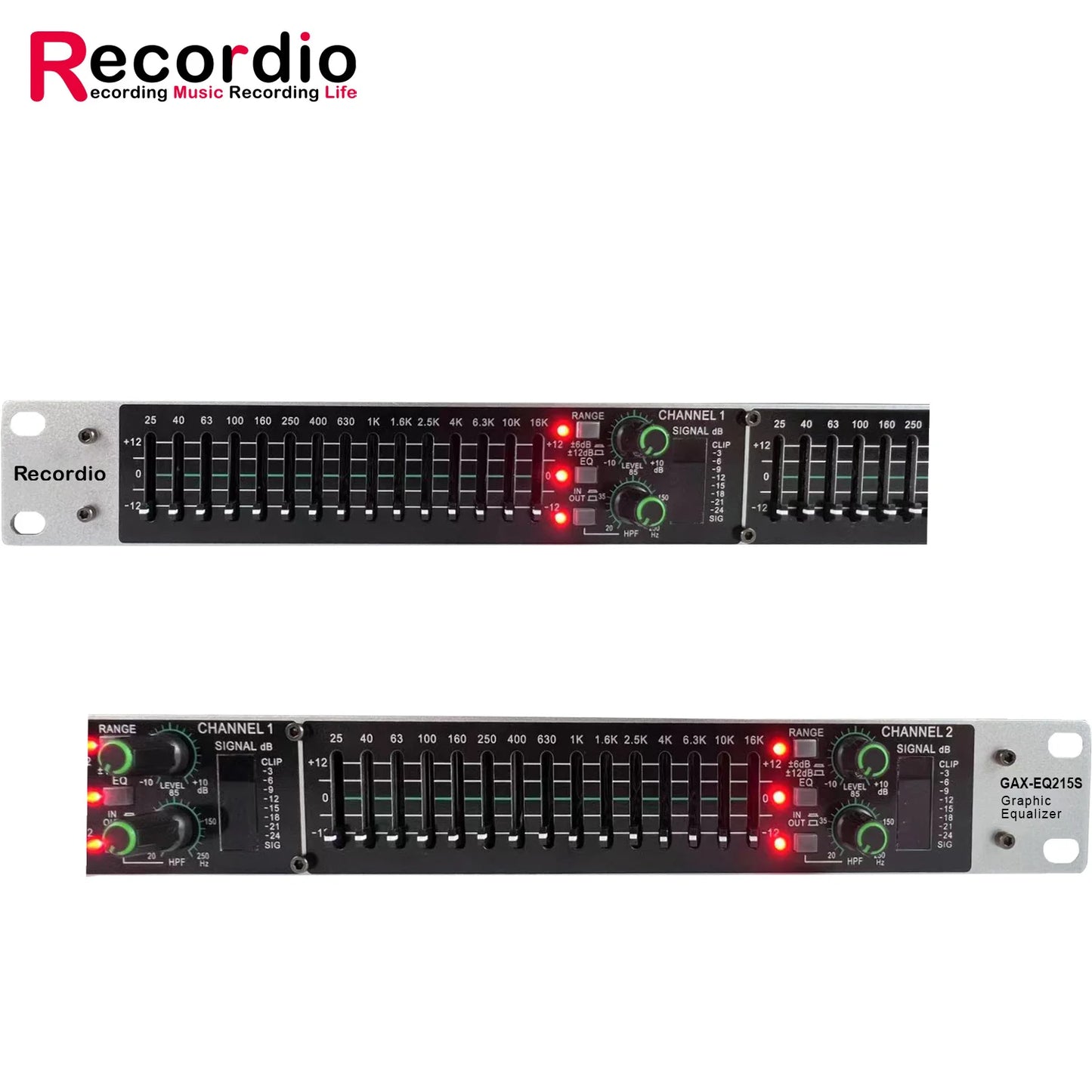 Processador de Áudio, Potência e Equalizador Gráfico Digital Ativo Balanceado Duplo GAX-EQ215S+ - 15 Bandas - Periféricos