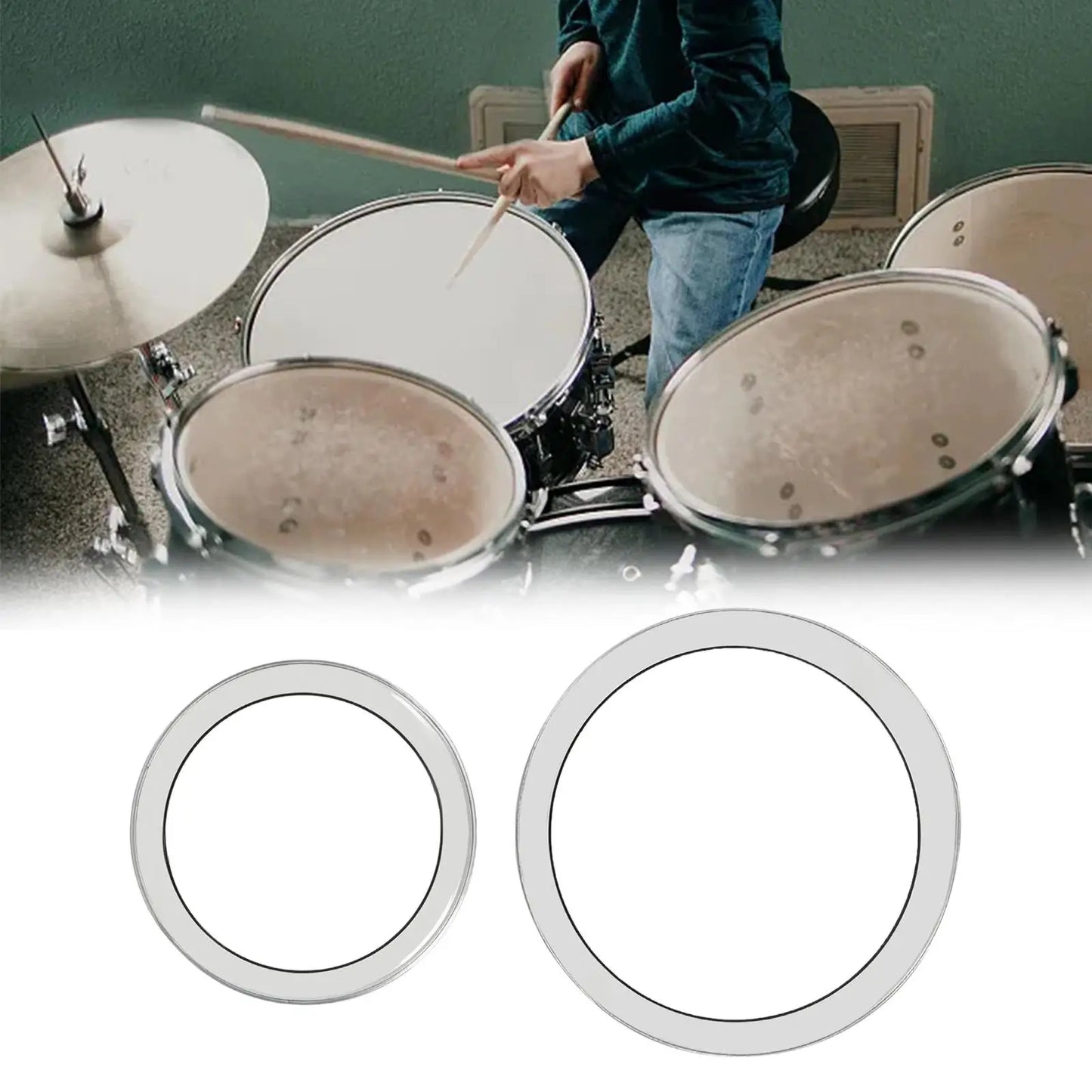 Protetor de Pele de Tambor borda Caixa para Percussão - Acessório de Proteção para Show, Exercícios, Concertos e Estúdio - Acessórios percussão