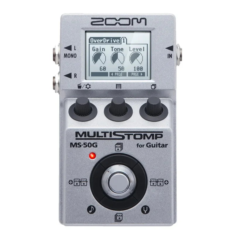 Pedal Multiefeito ZOOM MS-70CDR - Chorus, Delay, Reverb para Guitarra e Baixo - Stompbox Integrado MS50G/MS60B - Pedais
