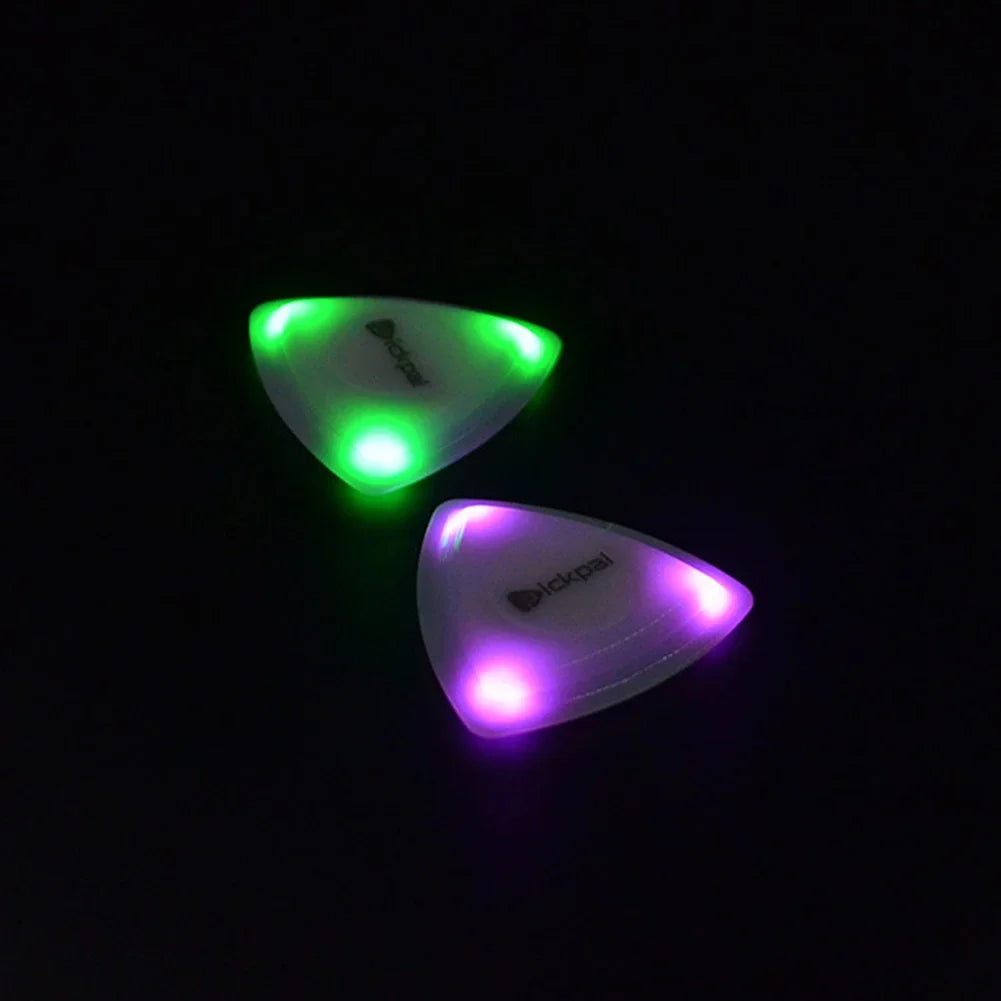 1 ou 2 Peças de Palhetas LED Médias - Plástico com Plectro de Alta Sensibilidade para Baixo e Guitarra - Acessório para cordas