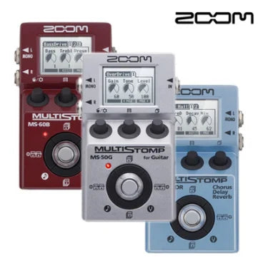 Pedal Multiefeito ZOOM MS-70CDR - Chorus, Delay, Reverb para Guitarra e Baixo - Stompbox Integrado MS50G/MS60B - Pedais