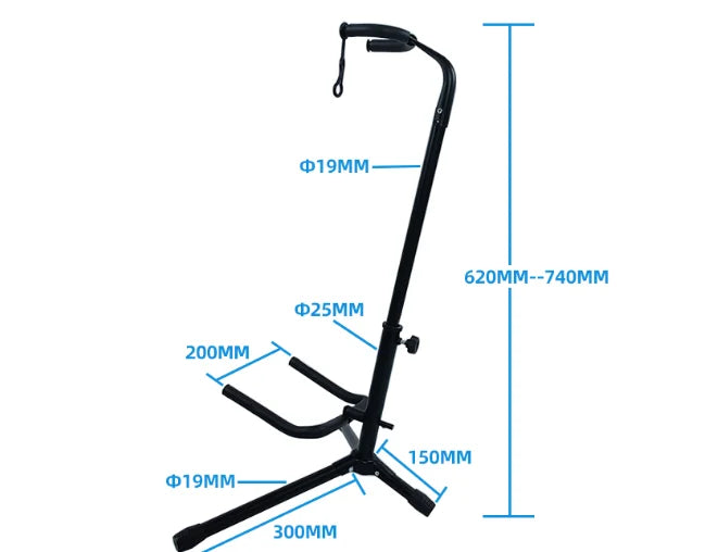 Suporte Vertical para múltiplos Instrumentos - Ajustável em Altura, Suporte Múltiplo Feito de Tubo de Aço de 19mm/25mm - Acessórios cordas