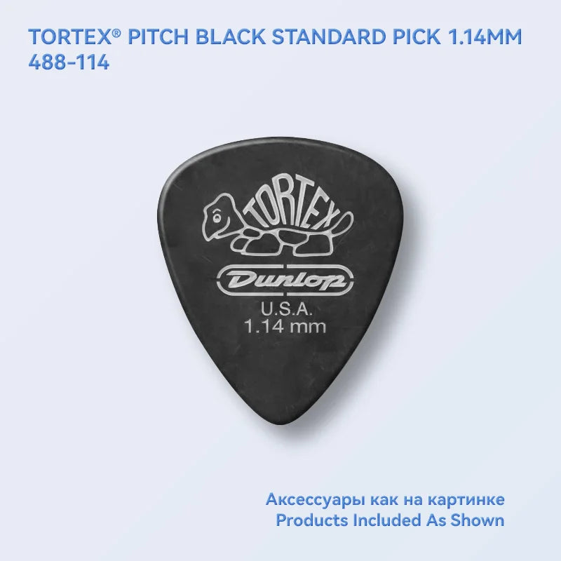 Palhetas Dunlop 488R Tortex Pitch Black Standard 0.50/0.60/0.73/0.88/1.0/1.14 mm - Acessórios cordas