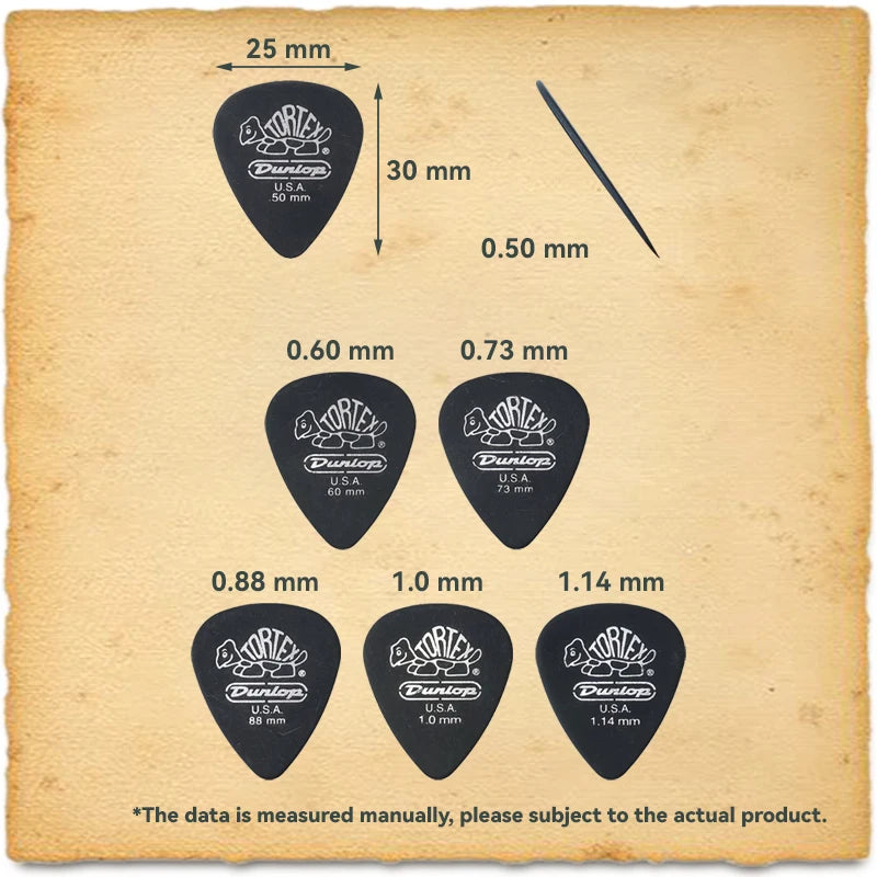 Palhetas Dunlop 488R Tortex Pitch Black Standard 0.50/0.60/0.73/0.88/1.0/1.14 mm - Acessórios cordas