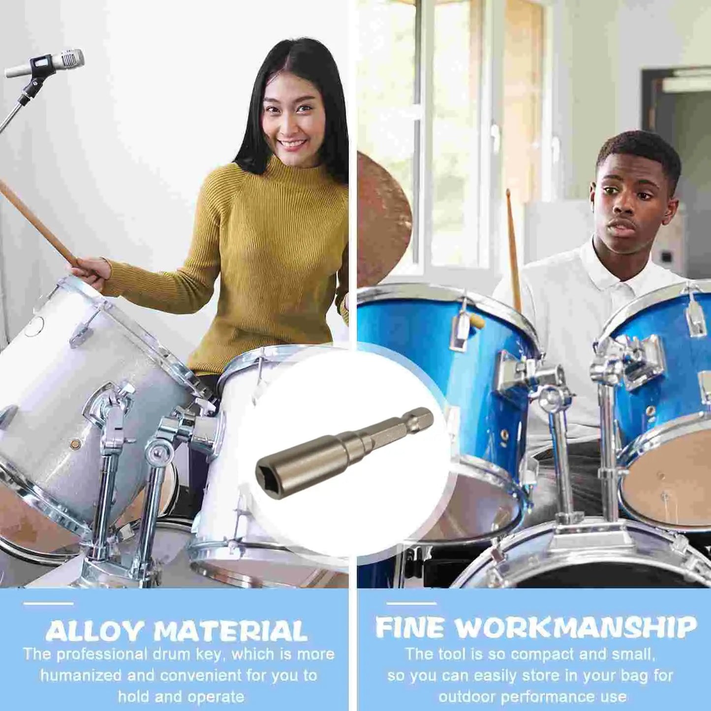 Chave de Afinação para Bateria - Acessório Broca de Ferramenta - Acessório Percussão
