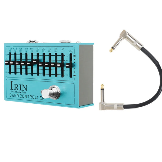 Pedal Equalizador para Guitarra IRIN AN-40 - 10 Bandas, Controle True Bypass, Knobs Ajustáveis - Pedais Efeitos