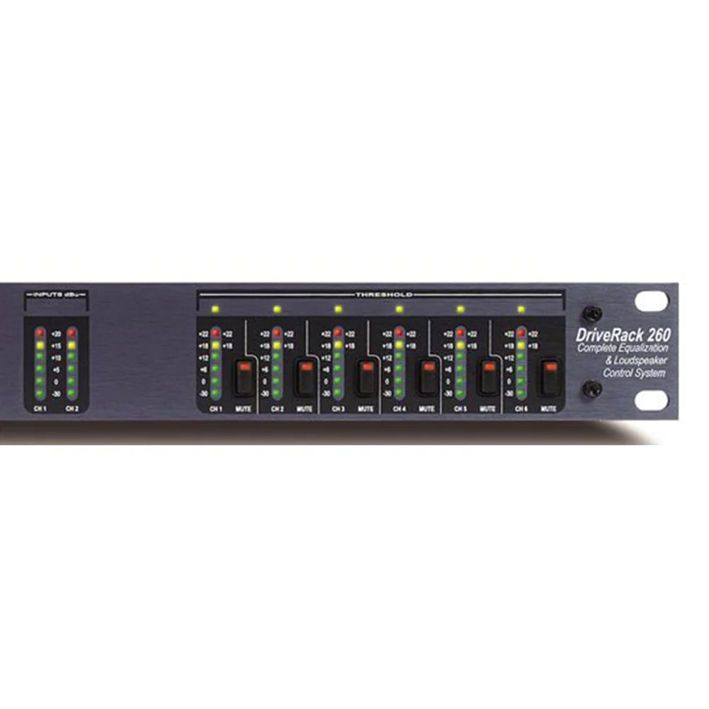 Rack Driver Processador de Áudio Digital 260  - Software Original, 2 Entradas e 6 Saídas, Processador de Efeitos de Áudio e Supressor de Feedback para Sistema de Som - Periféricos
