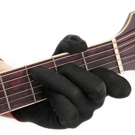 Luvas de Prática para Guitarra, Violão e Baixo - Protetores de Dedos Anti-Dor para Guitarra Elétrica - Acessórios cordas