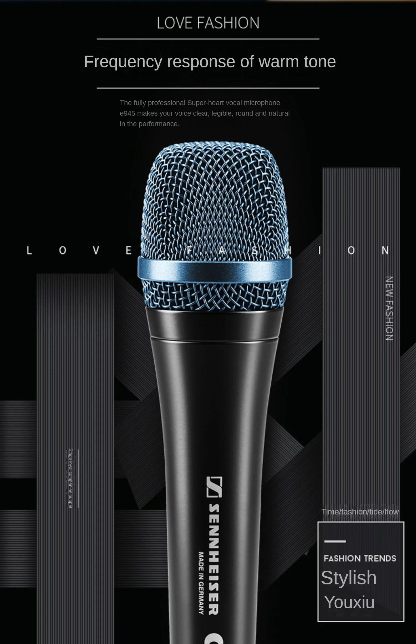 Microfone Profissional Sennheiser e945 - Dinâmico Supercardioide - Microfones