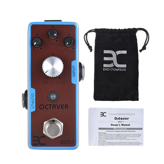 Mini Octave Pedal para Guitarra ENO EX OCT-1 - True Bypass, Carcaça de Metal - Pedais
