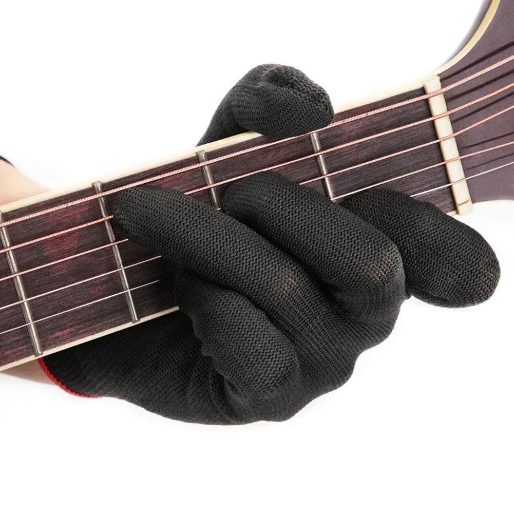 Luvas de Prática para Guitarra, Violão e Baixo - Protetores de Dedos Anti-Dor para Guitarra Elétrica - Acessórios cordas