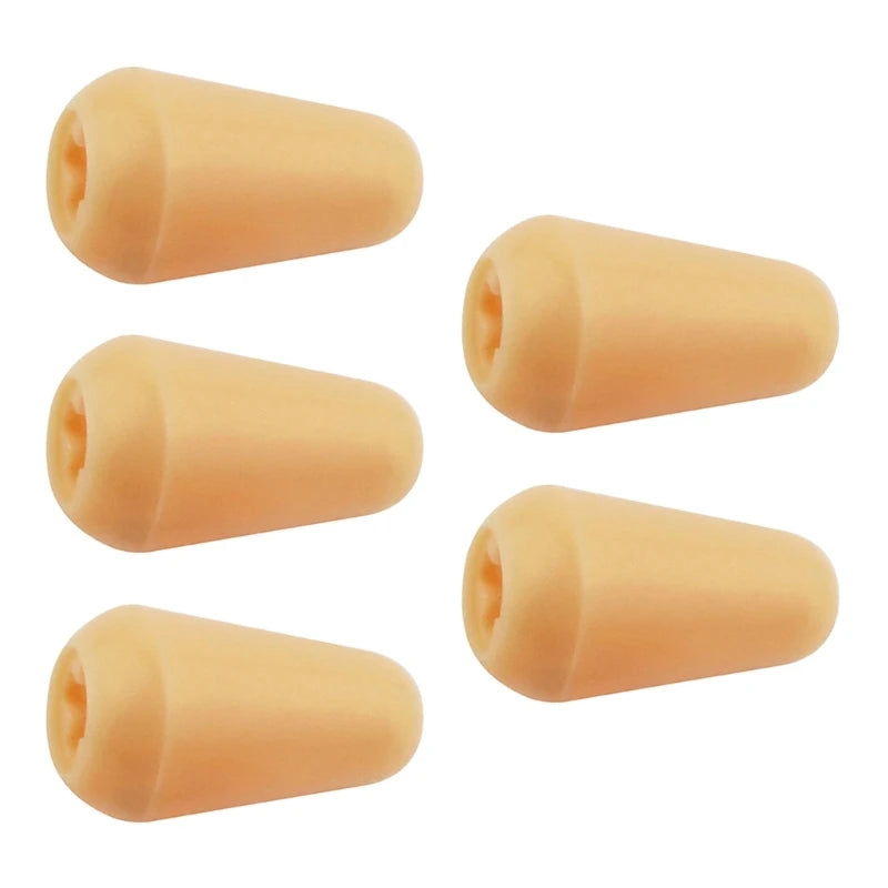 Kit com 5 Peças de Botões de Substituição para Chave de 3 ou 5 Vias de Guitarra - Plástico para Seletores de Captadores de Guitarra Elétrica - Acessórios cordas