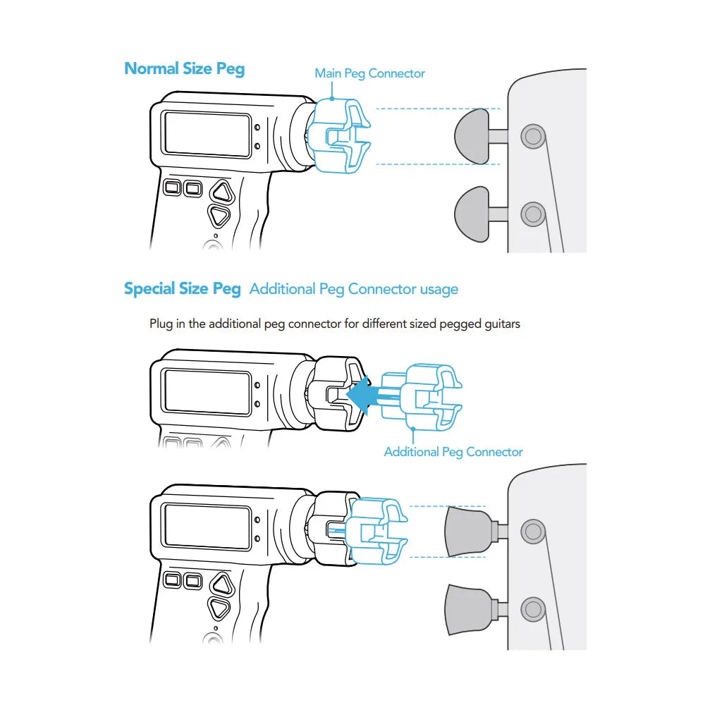 Afinador Inteligente para Guitarra JOWOOM T2 - Pega Cordas, Afinador Cromático e Recarregável - Acessórios cordas Ferramentas
