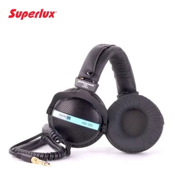 Fones de Ouvido Superlux HD330 Profissionais Semi-Abertos - Monitoramento de Estúdio com Grave Profundo e Cabo Removível - Áudio e Gravação