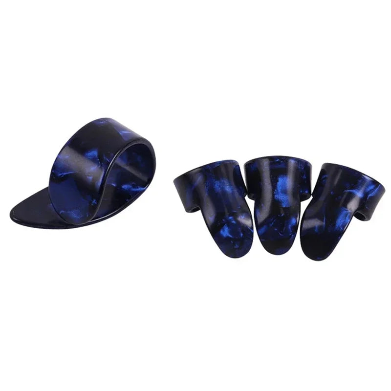 Kit com 4 Peças: 1 Polegar + 3 Palhetas de Dedo em Silicone, Protetor de Dedo para Iniciantes - Acessórios cordas