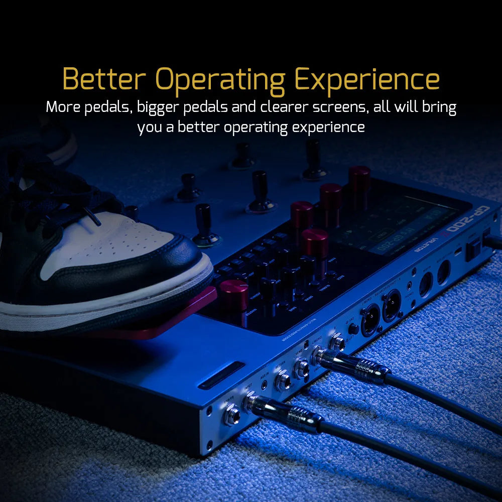 Modelador de Amplificador para Guitarra e Baixo Valeton GP-200X 10 Anos de Aniversário - Simulação IR, Multi-Efeitos, FX Loop, MIDI e Pedal de Expressão - Multiefeitos