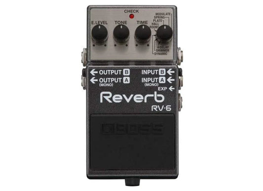 Pedal Reverb BOSS RV-6 - Compacto e Versátil com Som Rico e Expansivo - Pedais
