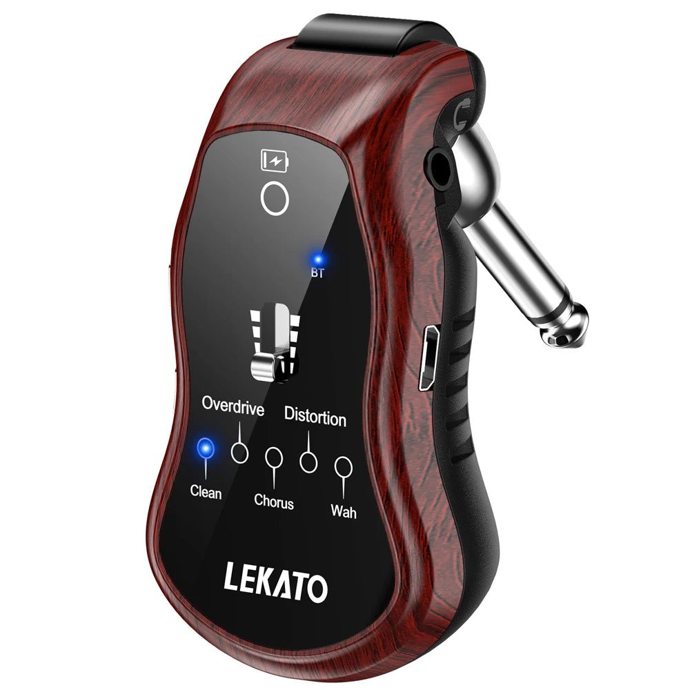 Mini Amplificador B6 Effector Bluetooth Recarregável para Guitarra Elétrica - Mini amplificador para estudo e Sintetizador com 5 Efeitos