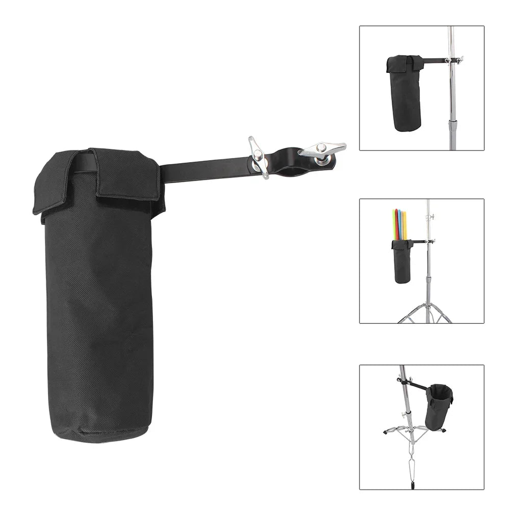 Bolsa Suporte para Baquetas de Bateria Case Cilíndrica Preta 600D Oxford - Acessórios Percussão