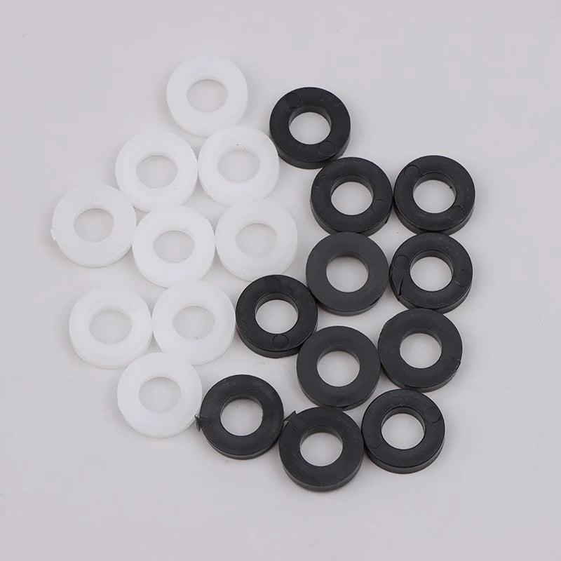 100 Unidades de Arruelas de Nylon para Parafuso de Bateria - Arruelas Planas de Nylon para Lugs de Bateria - Acessórios Percussão