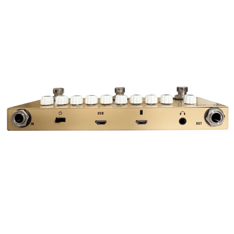 M-Vave Cube BABY AC - Pedal de efeitos múltiplos recarregável - Função de interface de áudio pedal para gravação de violão elétrico acústico