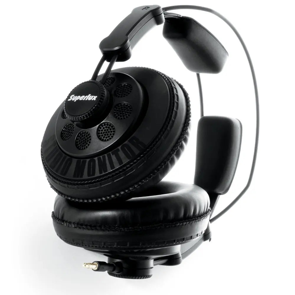 Fones de Ouvido Profissionais Superlux HD668B Semi-Abertos - Monitoramento de Estúdio Dinâmico com Graves Profundos e Cabo Removível