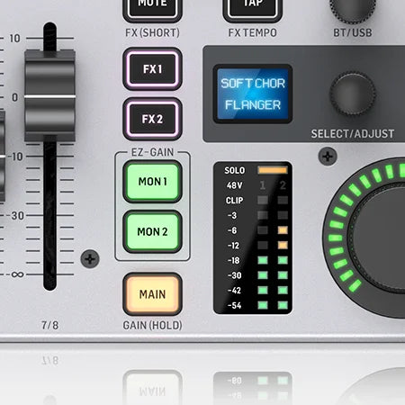 Mixer Digital 8 canais BEHRINGER Flow 8 - 8 Entradas, 2 Processadores de Efeitos e Interface USB/Áudio para Controle Remoto via Bluetooth - Mixers