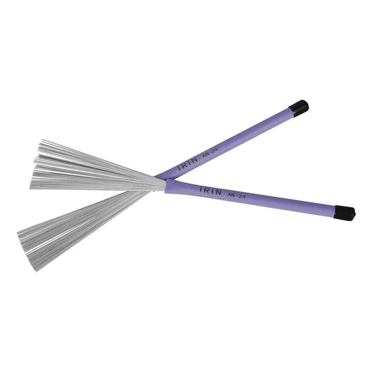 Escova de Tambor Retrátil IRIN Profissional, Escova de Fio para Cajón - Escova Roxa - Acessórios Percussão