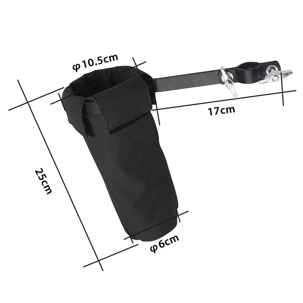 Bolsa Suporte para Baquetas de Bateria Case Cilíndrica Preta 600D Oxford - Acessórios Percussão