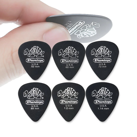 Palhetas Dunlop 488R Tortex Pitch Black Standard 0.50/0.60/0.73/0.88/1.0/1.14 mm - Acessórios cordas