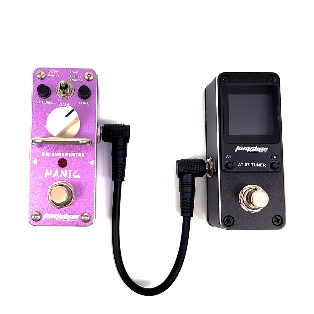 Cabo de Efeito para Guitarra Elétrica 1/4" com Ângulo reto - Pacote com 3 ou 6 Cabos Blindados de Áudio de Baixo Ruído - Acessórios auxiliares