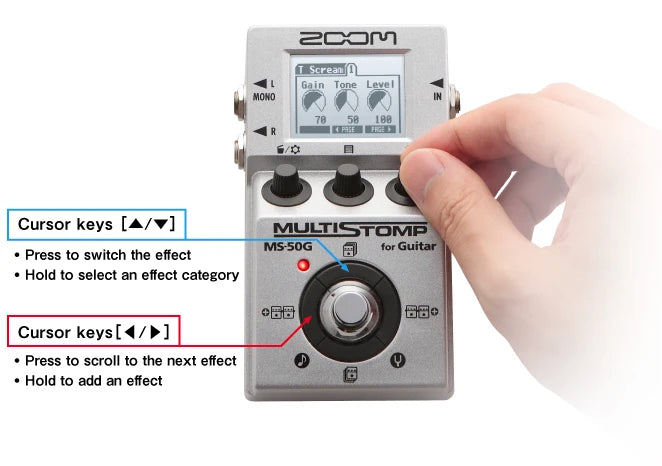 Pedal Multiefeito ZOOM MS-70CDR - Chorus, Delay, Reverb para Guitarra e Baixo - Stompbox Integrado MS50G/MS60B - Pedais