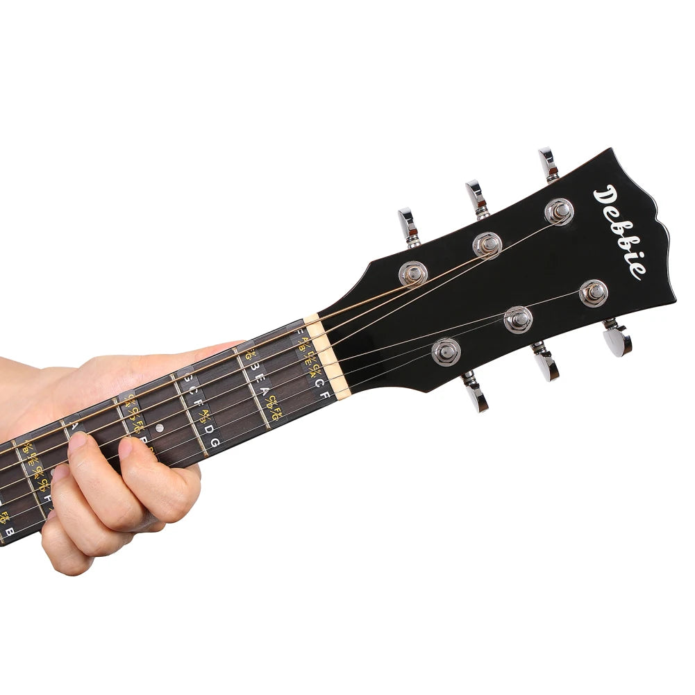 Adesivos para Escala de Guitarra, Mapa de Trastes, Guia de Dedos, Ferramentas de Aprendizado de Guitarra - Acessórios para Aprendizado de Instrumentos Musicais