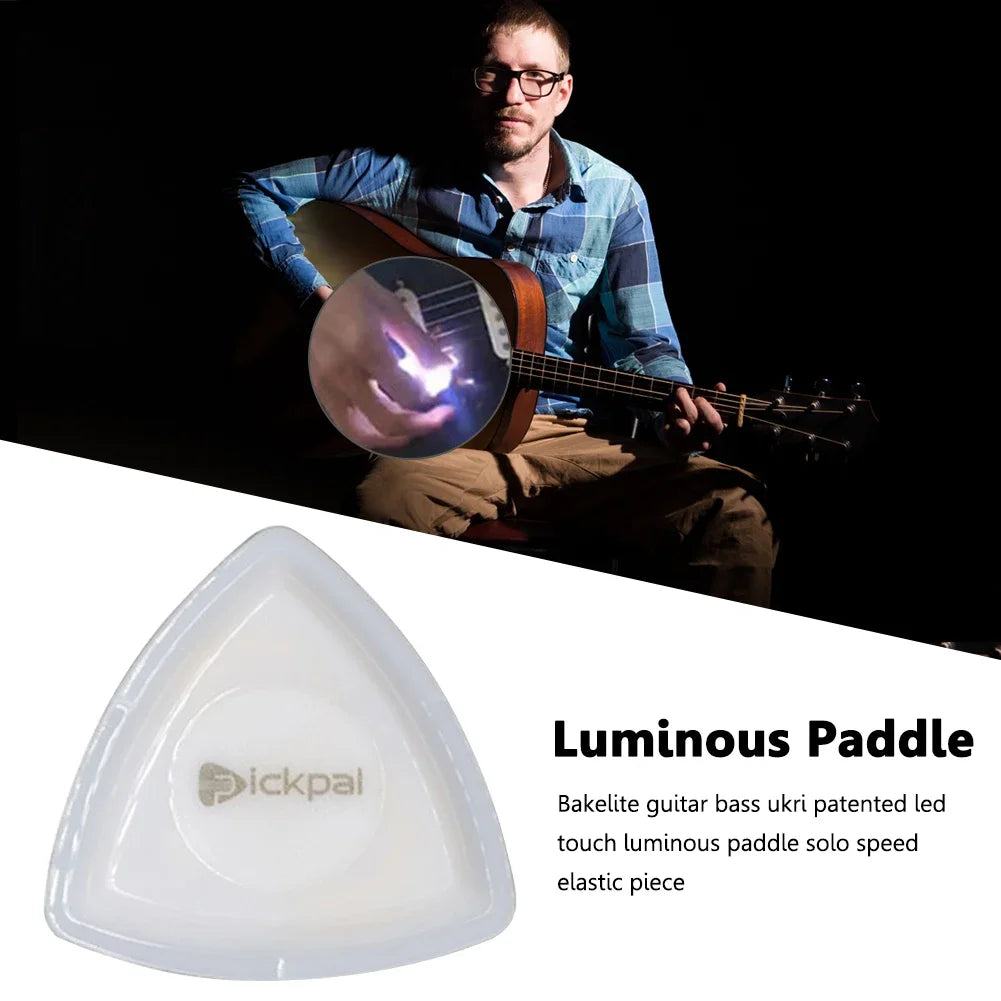 1 ou 2 Peças de Palhetas LED Médias - Plástico com Plectro de Alta Sensibilidade para Baixo e Guitarra - Acessório para cordas